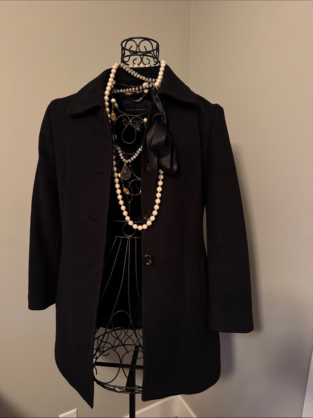 Banana Republic Black Women's Pea Coat